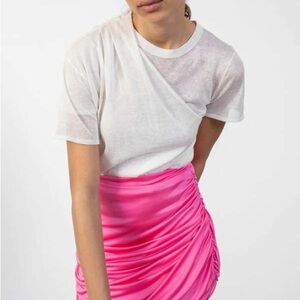 NWT Gauge81 Deva Layering Linen Short Sleeve Draped Top in Ivory size small
